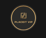 Officieel Placeit-logo – strak en modern ontwerp dat de professionele uitstraling van het handelsplatform weerspiegelt.