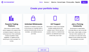 CW Management page screenshot