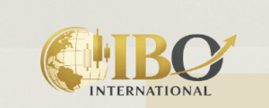 Offizielles Logo von IBO International mit goldenem Globus und professioneller Schriftgestaltung