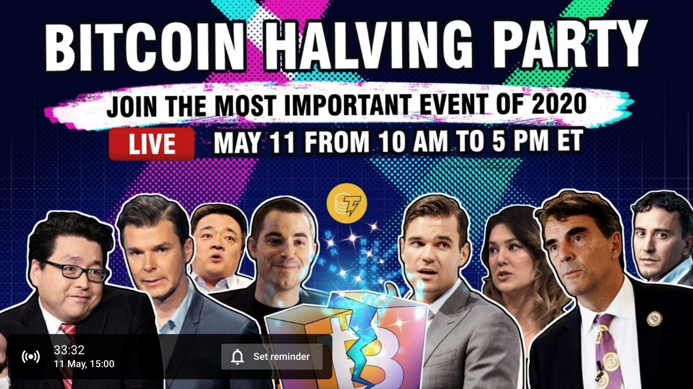 5 Bitcoin Halving Parties to Watch the Event Live | Cryptocoin Stock Exchange