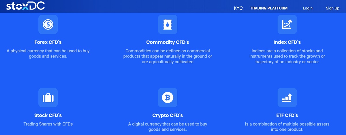 StoxDC trading instruments