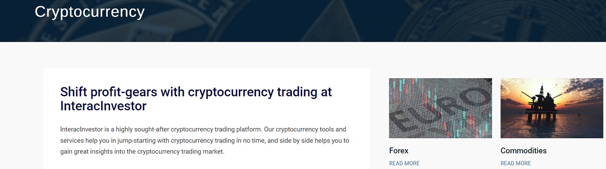 InteracInvestor cryptocurrency trading