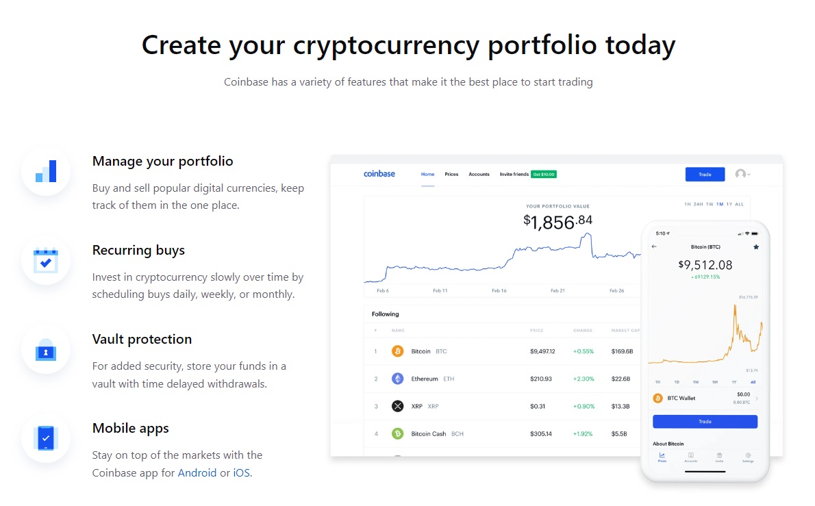 Create your cryptocurrency portfolio today