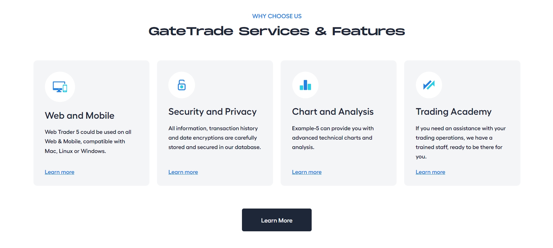 GateTrade website