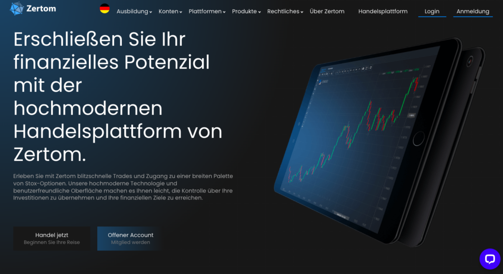 Zertom trading platform