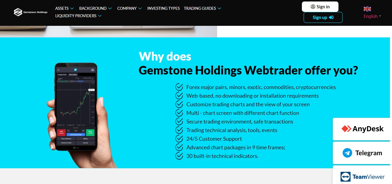Gemstone Holdings Trading Platform